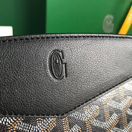 ROUETTE STRUCTURÉ MINI BAG 21 IN BLACK GOYARDINE CANVAS AND CALFSKIN