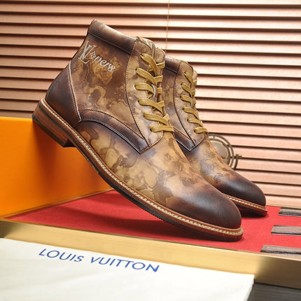 LV SHORT BOOT IN OMBRE BROWN CALFSKIN