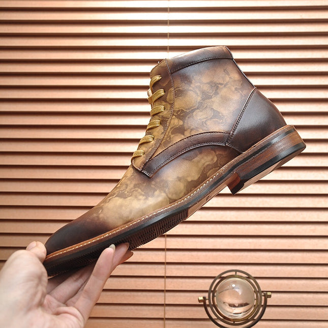 LV SHORT BOOT IN OMBRE BROWN CALFSKIN