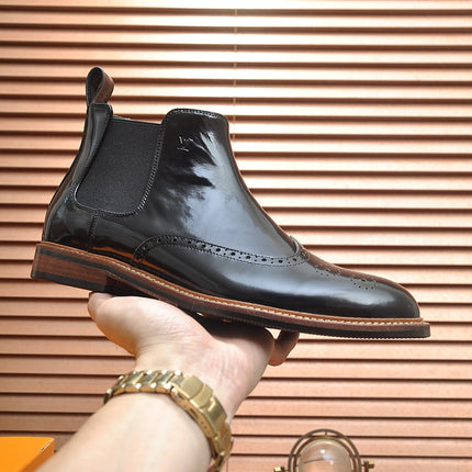 LV CHELSEA ANKLE BOOT IN BLACK CALFSKIN
