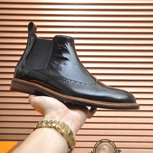 LV CHELSEA ANKLE BOOT IN BLACK CALFSKIN