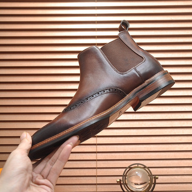 LV CHELSEA ANKLE BOOT IN CHOCOLATE BROWN CALFSKIN