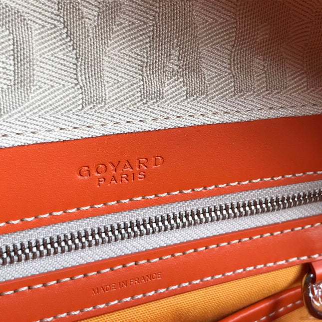 SAINT JEANNE BAG 35 IN RED ORANGE GOYARDINE CANVAS AND CALFSKIN
