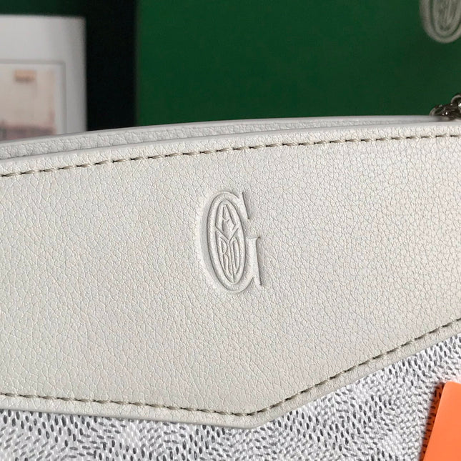 ROUETTE STRUCTURÉ MINI BAG 21 IN WHITE GOYARDINE CANVAS AND CALFSKIN