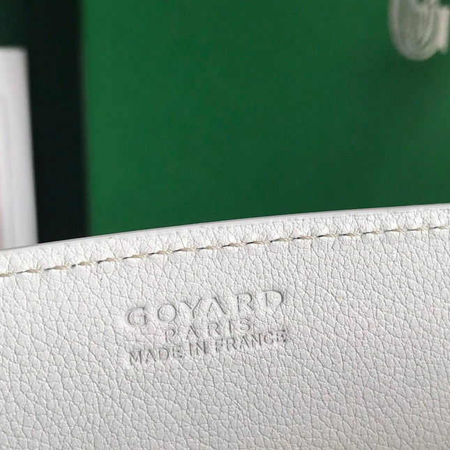 ROUETTE STRUCTURÉ MINI BAG 21 IN WHITE GOYARDINE CANVAS AND CALFSKIN