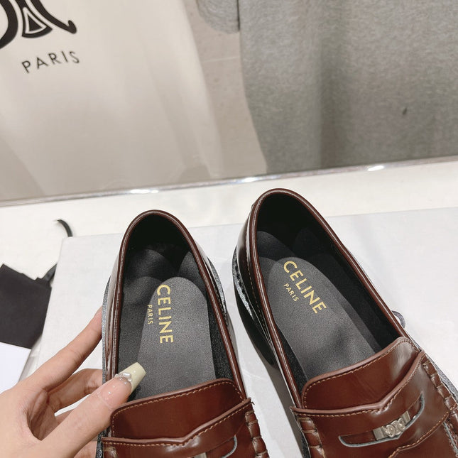 CHUNKY LOAFER IN PENNY BROWN POLISHED BULLSKIN