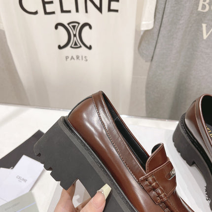 CHUNKY LOAFER IN PENNY BROWN POLISHED BULLSKIN