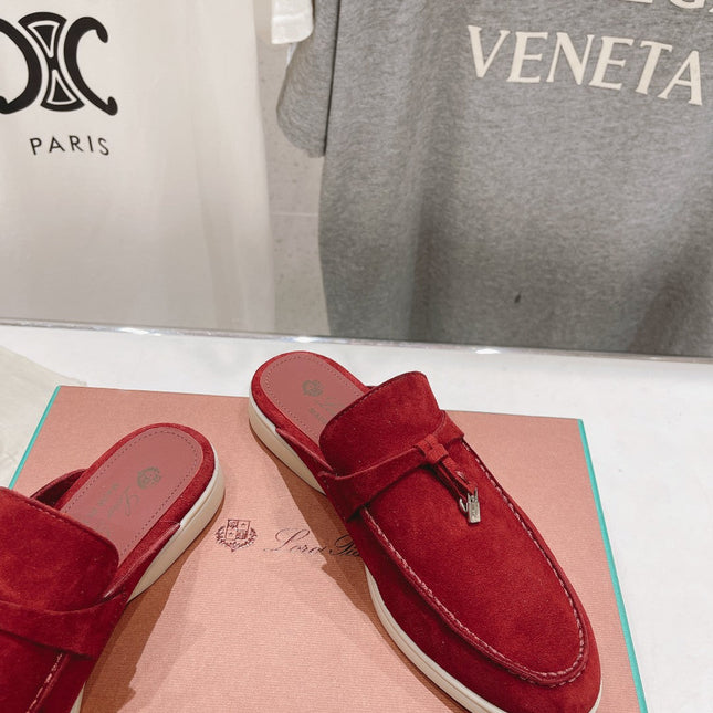 LP CHARMS WALK BABOUCHE LOAFERS CHERRY SUEDE