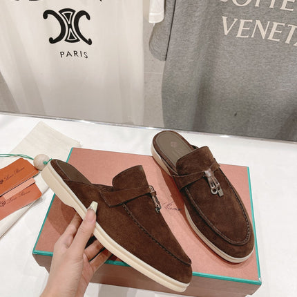 LP CHARMS WALK BABOUCHE LOAFERS BROWN SUEDE