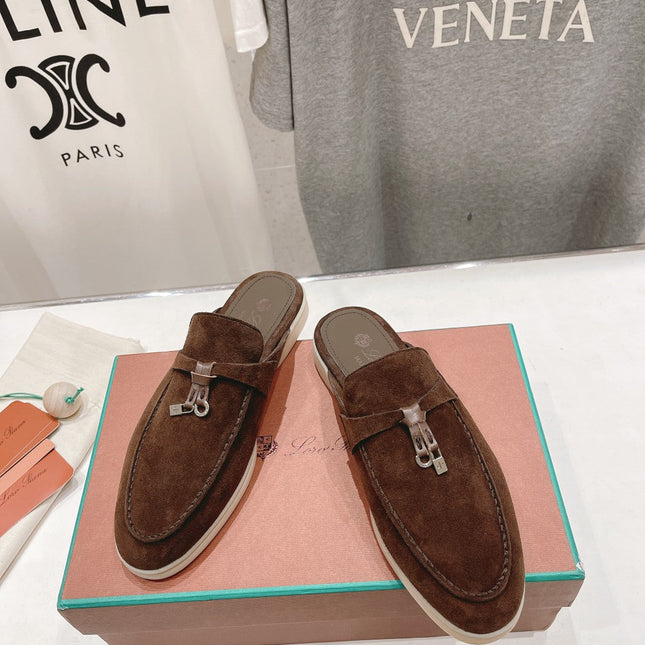 LP CHARMS WALK BABOUCHE LOAFERS BROWN SUEDE
