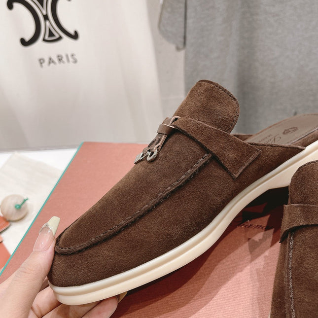 LP CHARMS WALK BABOUCHE LOAFERS BROWN SUEDE