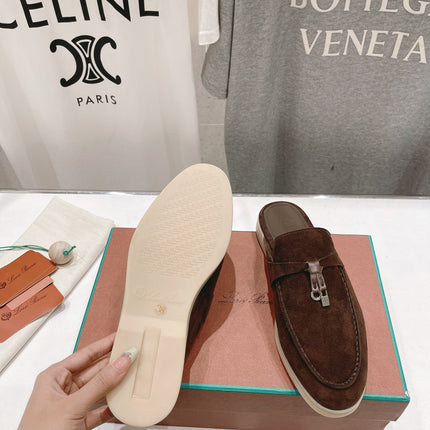 LP CHARMS WALK BABOUCHE LOAFERS BROWN SUEDE