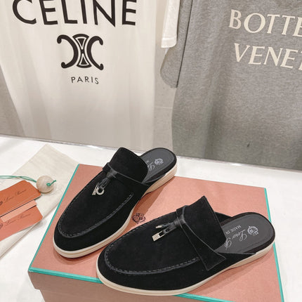 LP CHARMS WALK BABOUCHE LOAFERS BLACK SUEDE