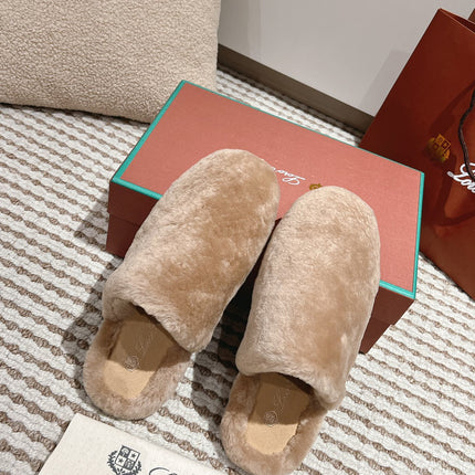 LP NATURAL WINTERCOZY WOOL ALMOND SLIPPERS