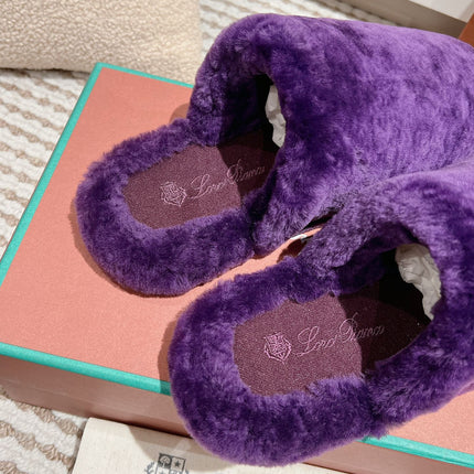 LP NATURAL WINTERCOZY WOOL VIOLET SLIPPERS