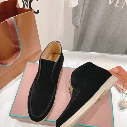 LP HIGH TOP OPEN WALK LOAFERS BLACK SUEDE