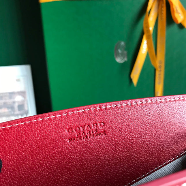 ROUETTE STRUCTURÉ MINI BAG 21 IN CLASSIC RED GOYARDINE CANVAS AND CALFSKIN
