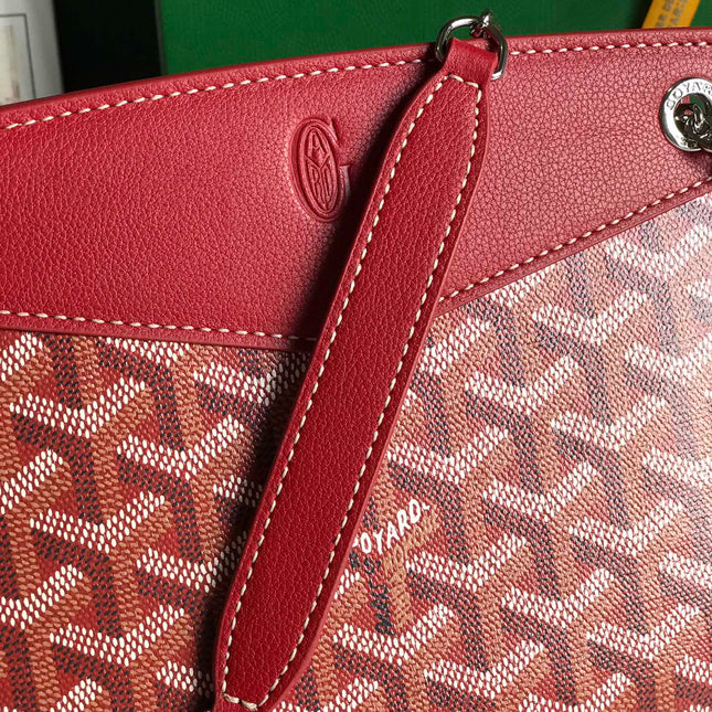 ROUETTE STRUCTURÉ MINI BAG 21 IN CLASSIC RED GOYARDINE CANVAS AND CALFSKIN