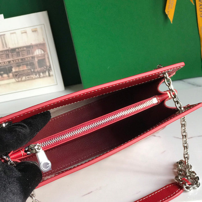 ROUETTE STRUCTURÉ MINI BAG 21 IN CLASSIC RED GOYARDINE CANVAS AND CALFSKIN