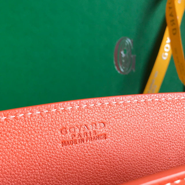ROUETTE STRUCTURÉ MINI BAG 21 IN ORANGE GOYARDINE CANVAS AND CALFSKIN