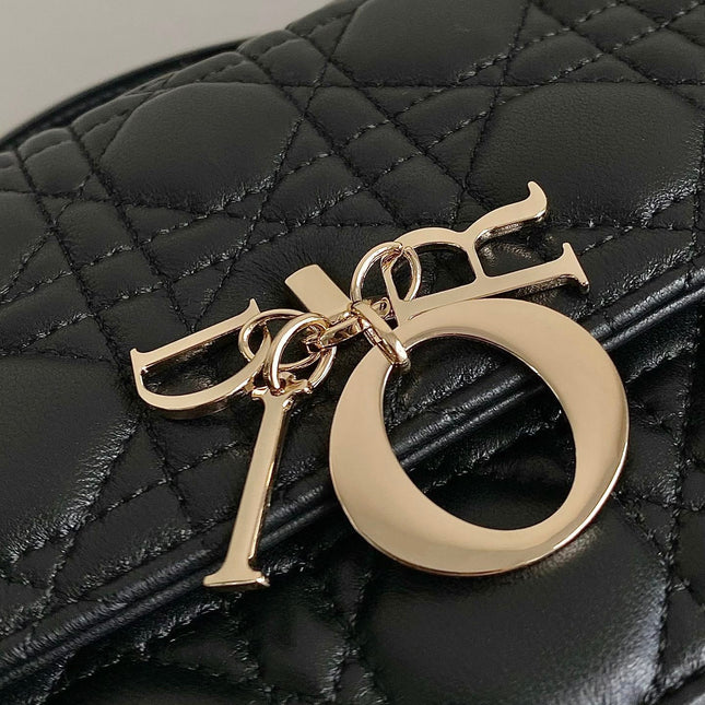 MISS LADY 24 LARGE BAG IN BLACK LAMBSKIN