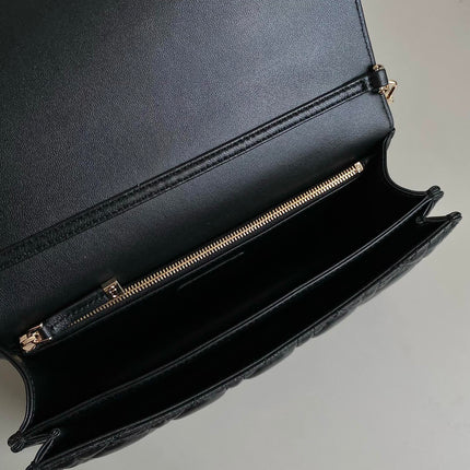 MISS LADY 24 LARGE BAG IN BLACK LAMBSKIN