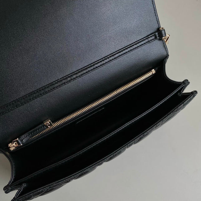 MISS LADY 24 LARGE BAG IN BLACK LAMBSKIN