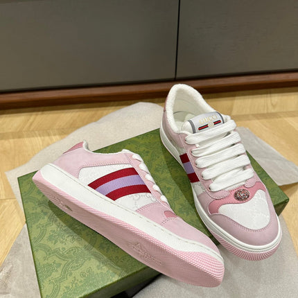 GG WOMEN'S SCREENER TRAINER LIGHT PINK CALFSKIN