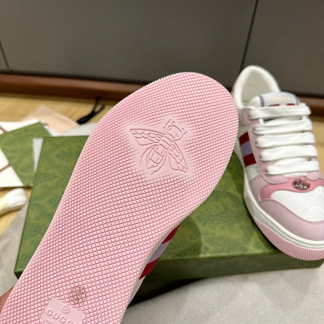 GG WOMEN'S SCREENER TRAINER LIGHT PINK CALFSKIN