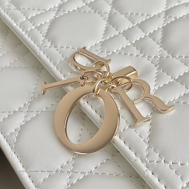 MISS LADY 24 LARGE BAG IN WHITE LAMBSKIN