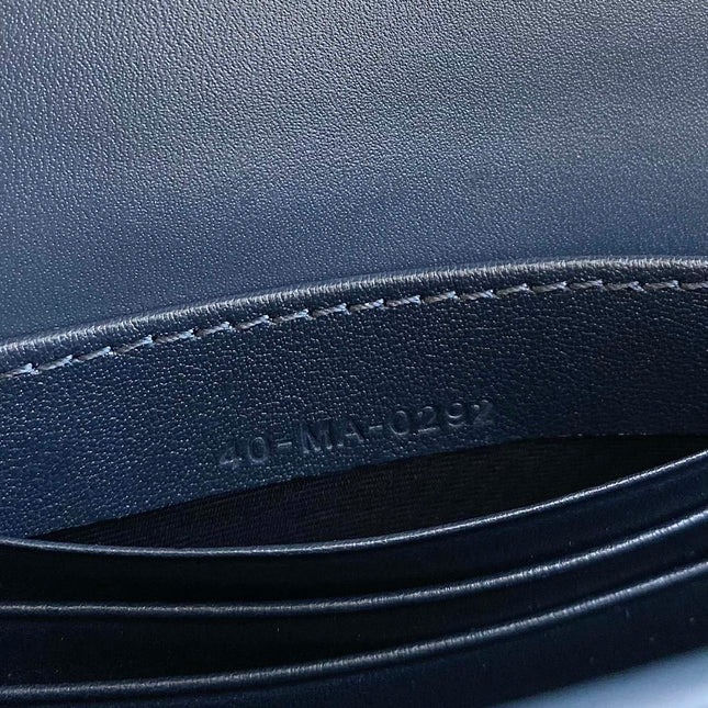 SIGNATURE CHAIN BAG 21 IN BLUE OBLIQUE JACQUARD