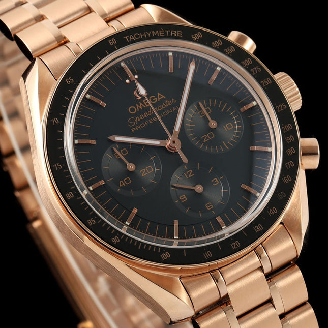 SPEEDMASTER 42 MM ROSE GOLD CASE WITH BLACK DIAL