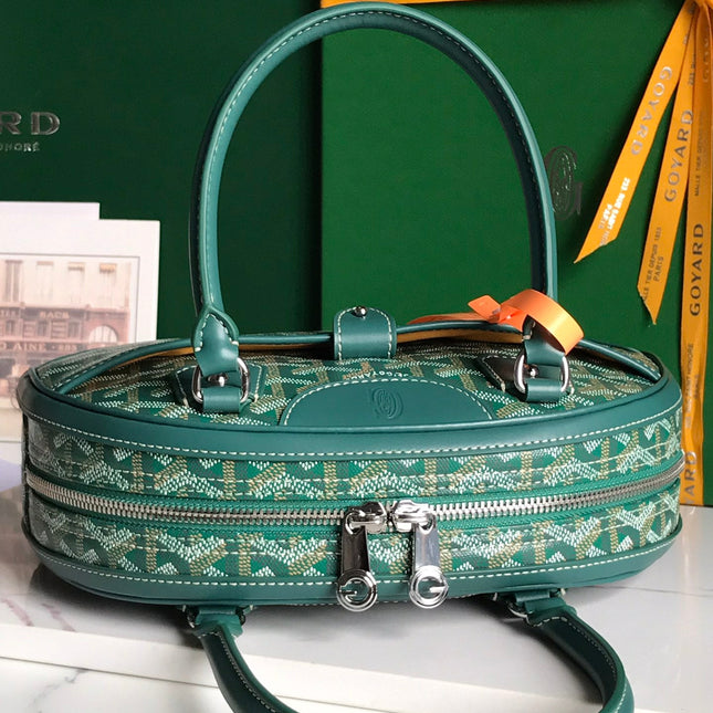 SAINT JEANNE MINI BAG 26 IN GREEN GOYARDINE CANVAS AND CALFSKIN