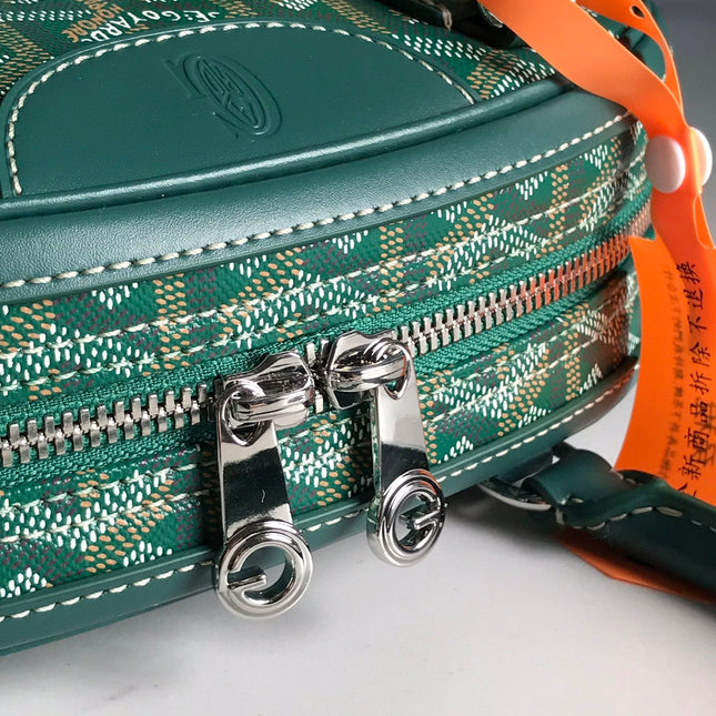 SAINT JEANNE MINI BAG 26 IN GREEN GOYARDINE CANVAS AND CALFSKIN