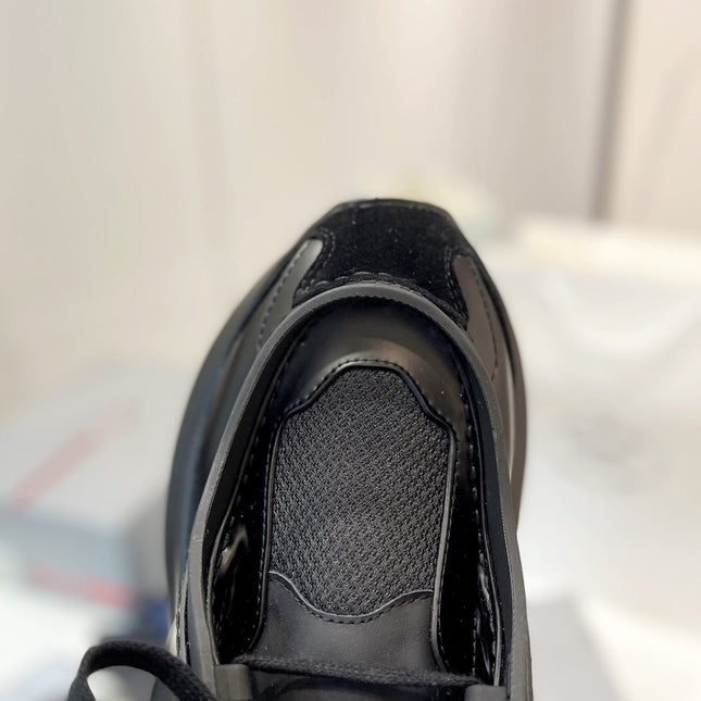 PRA SYSTEME BRUSHED SNEAKERS BLACK CALFSKIN