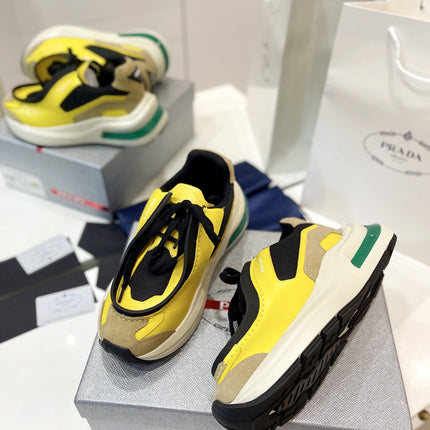 PRA SYSTEME BRUSHED SNEAKERS LEMON CALFSKIN