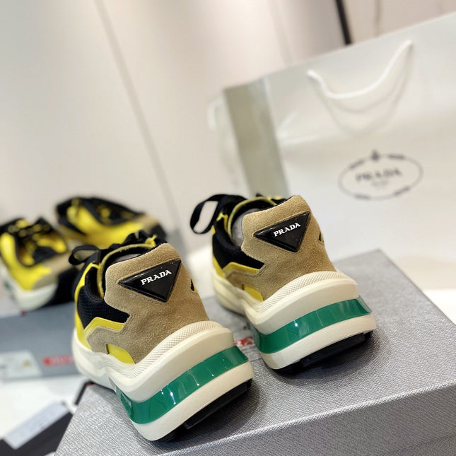 PRA SYSTEME BRUSHED SNEAKERS LEMON CALFSKIN