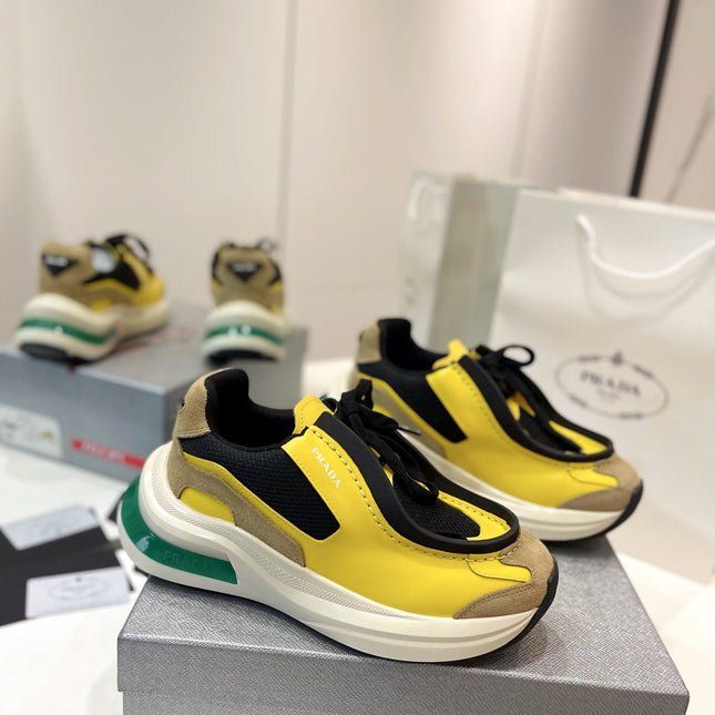 PRA SYSTEME BRUSHED SNEAKERS LEMON CALFSKIN