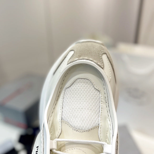 PRA SYSTEME BRUSHED SNEAKERS WHITE CALFSKIN