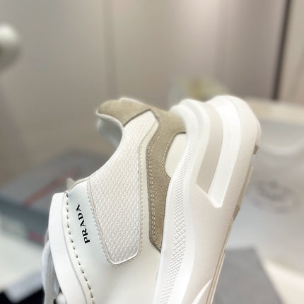 PRA SYSTEME BRUSHED SNEAKERS WHITE CALFSKIN