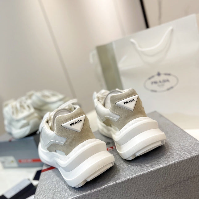 PRA SYSTEME BRUSHED SNEAKERS WHITE CALFSKIN