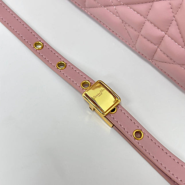 CARO BOX 19 IN LIGHT PINK CALFSKIN