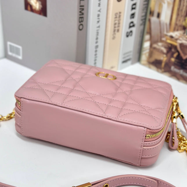 CARO BOX 19 IN LIGHT PINK CALFSKIN