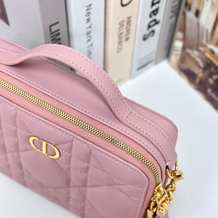 CARO BOX 19 IN LIGHT PINK CALFSKIN