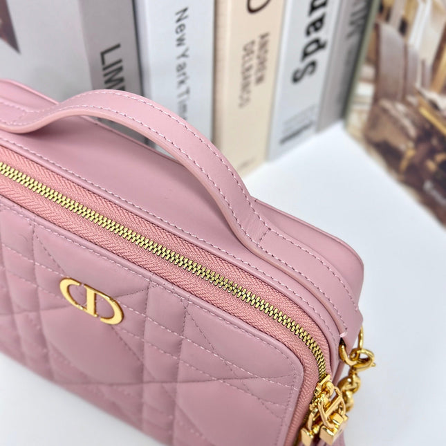 CARO BOX 19 IN LIGHT PINK CALFSKIN