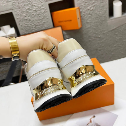 LV WOMEN SNEAKER IN WHITE MIX BEIGE CREAM CALFSKIN