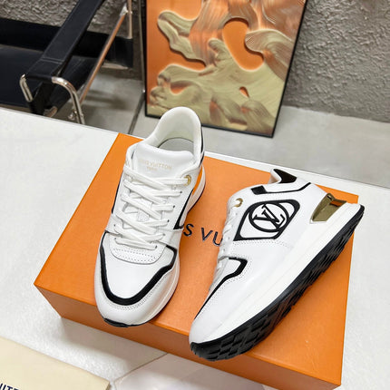 LV WOMEN SNEAKER IN WHITE MIX BLACK CALFSKIN