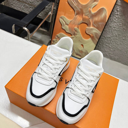 LV WOMEN SNEAKER IN WHITE MIX BLACK CALFSKIN