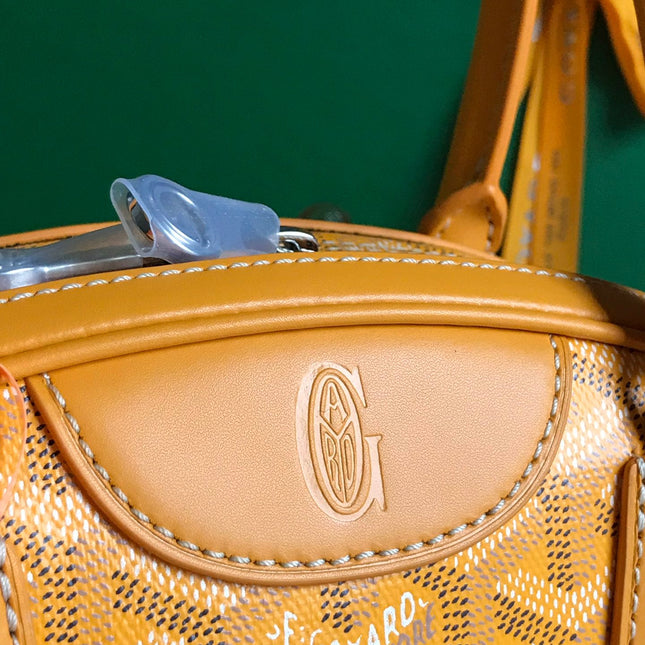 SAINT JEANNE MINI BAG 26 IN YELLOW GOYARDINE CANVAS AND CALFSKIN