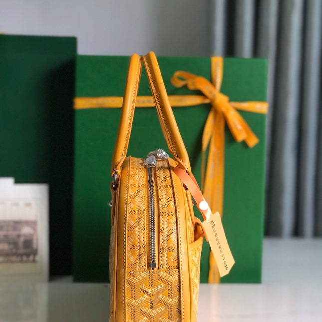 SAINT JEANNE MINI BAG 26 IN YELLOW GOYARDINE CANVAS AND CALFSKIN